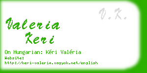 valeria keri business card