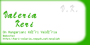 valeria keri business card